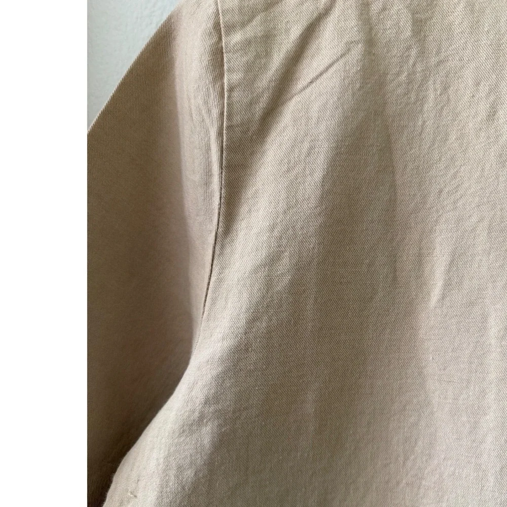 COS Utility Jumpsuit Women's US 6 8 Beige Cotton Linen Blend Minimalist
